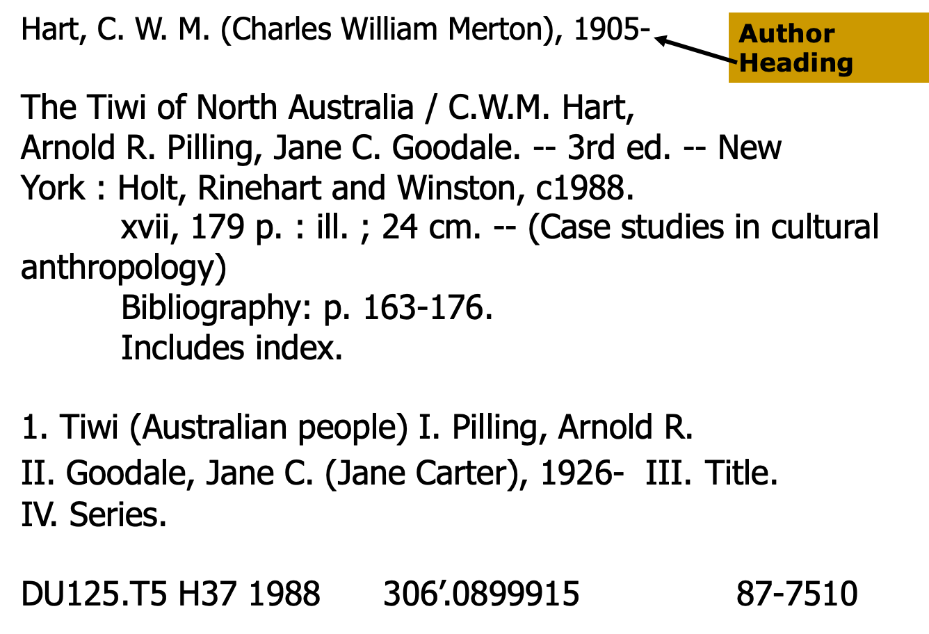 Module 7.2: Bibliographic Access, MARC, and Authority Control